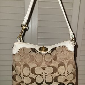 Vintage Coach Signature Turnlock Mini Bag